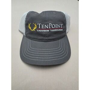 TenPoint Crossbow Technologies Trucker Hat Gray Mesh Snapback Hunting Cap Mens